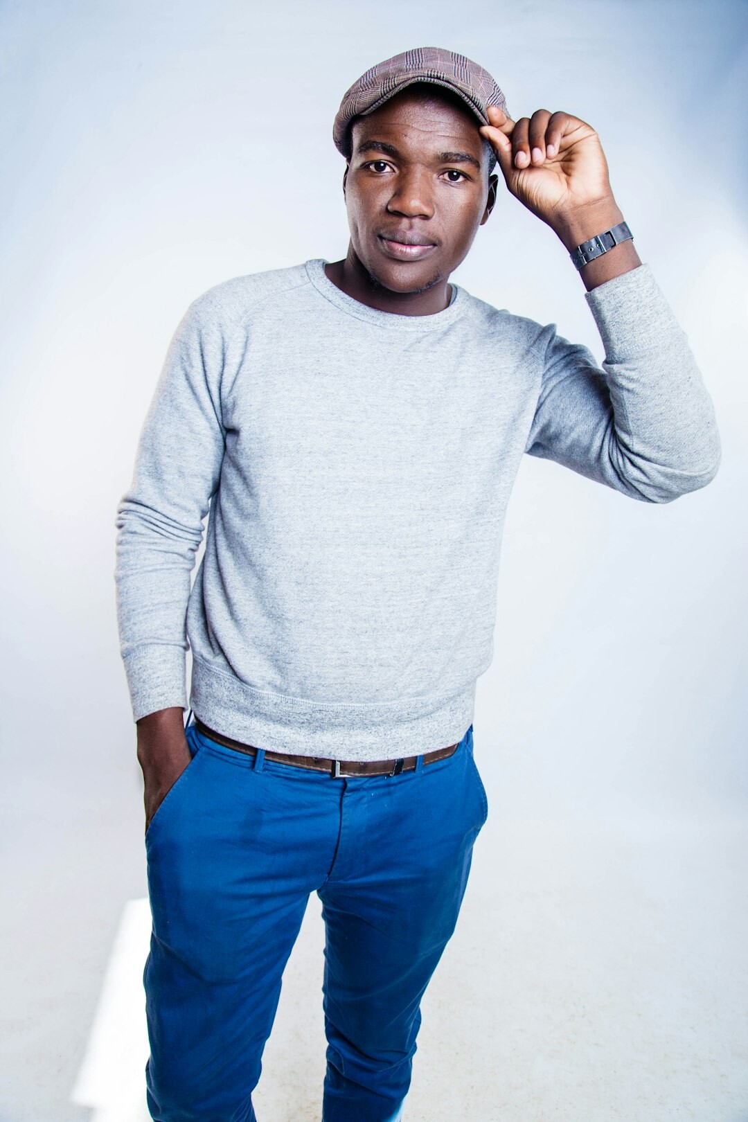 Professional male television presenter portrait